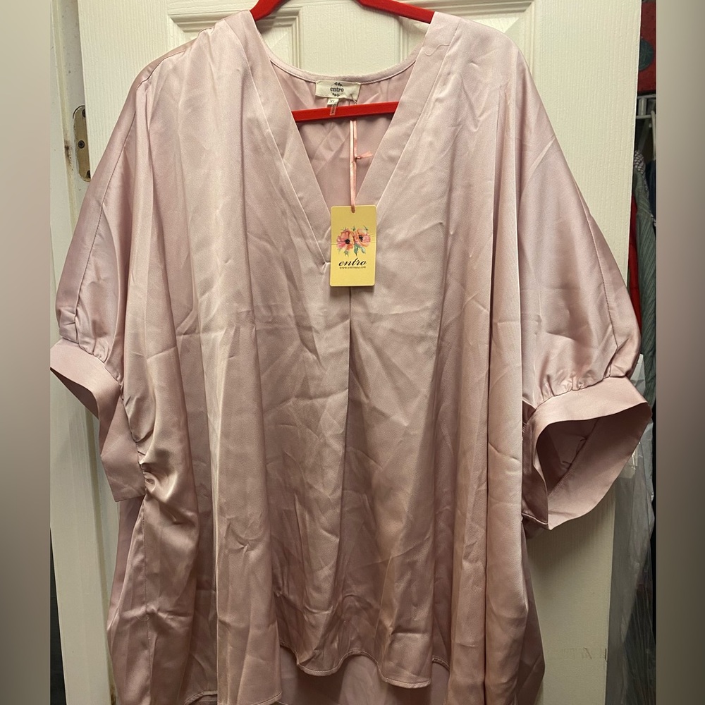 NWT Entro XL Top Plus Size Blush